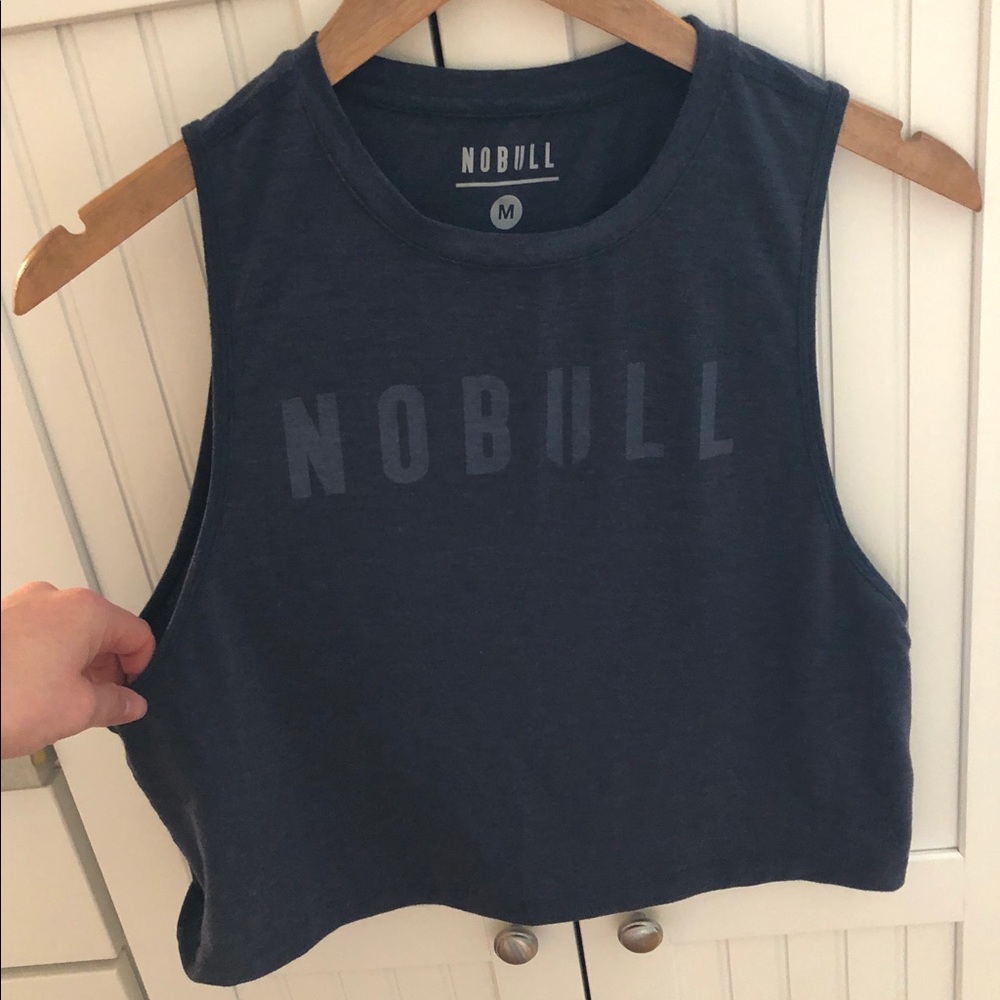 NOBULL navy blue womens muscle crop size M
